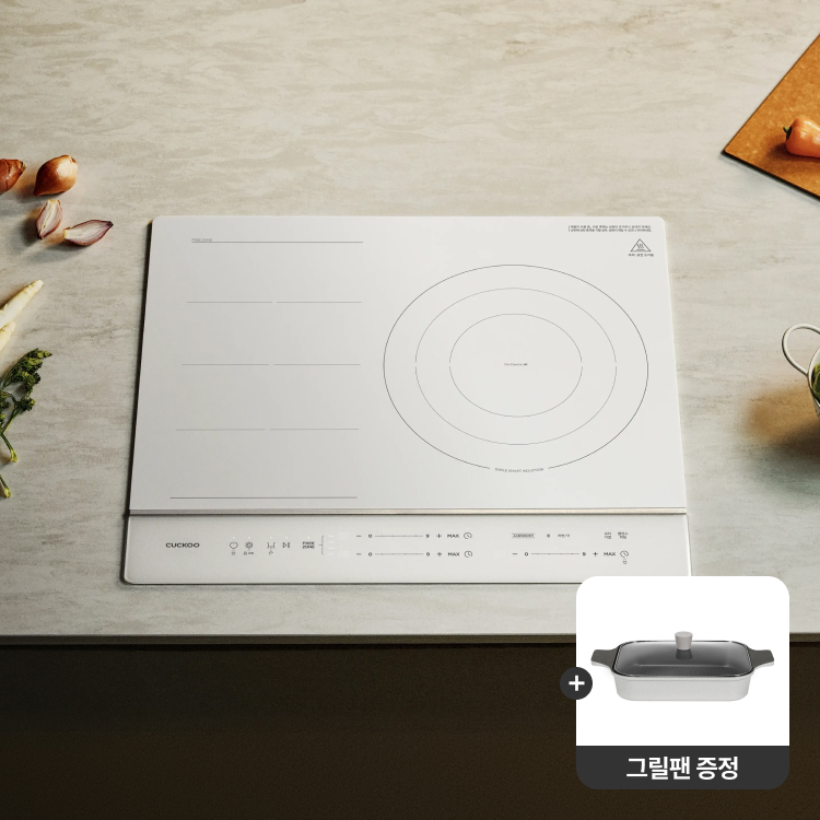 [쎈딜 기간한정 그릴팬 증정!] 쿠쿠 AI 트리플 프리존 인덕션 화이트
