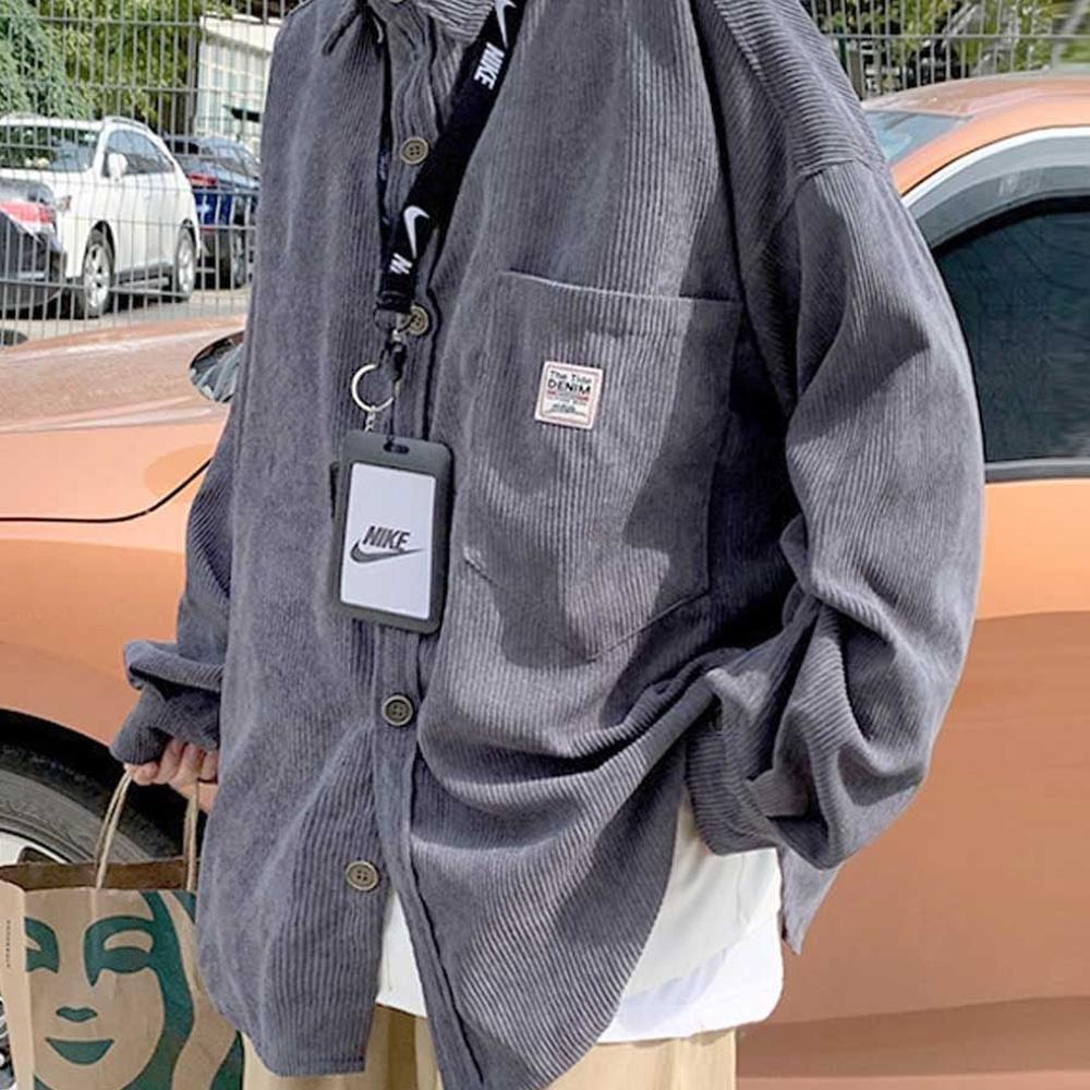 メンズ大学生キャンパスルックデイリーオーバーフィットゴールデンシャツ南方カラービジネスカジュアルメンズ服ショッピングモールiCB708