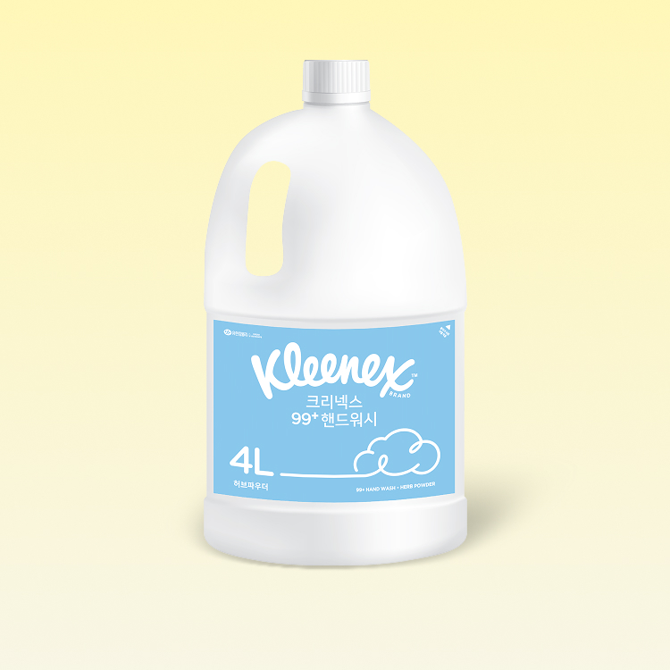 크리넥스 99+ 거품형 핸드워시 허브파우더향 4L X1개