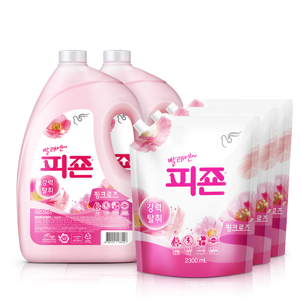 피죤 강력탈취 섬유유연제 3.2Lx2개+2.3Lx2개+2.3Lx1개p추가증정