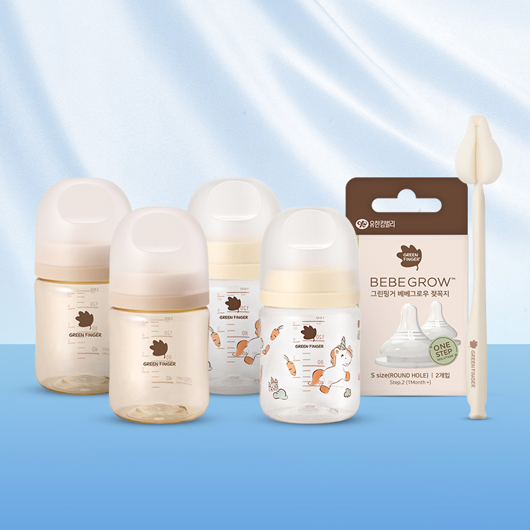[베베그로우][99OO 체험딜] 국내생산 PPSU 젖병+젖꼭지 세트 특가 160ml/280ml 외 PA젖병/젖꼭지/세척솔