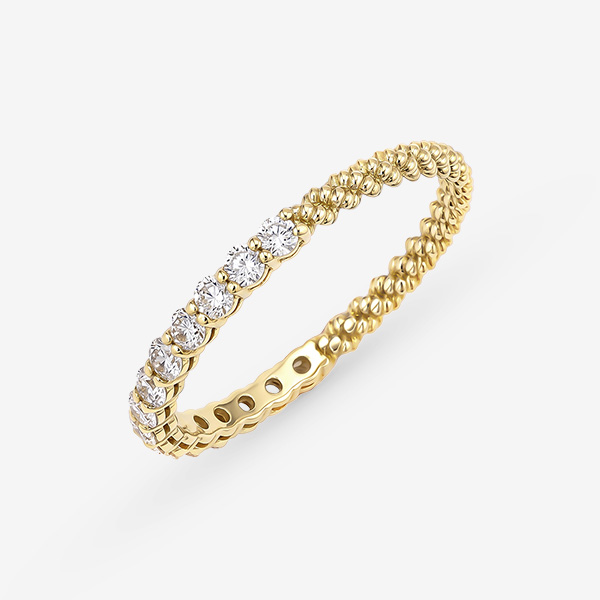 [10/19월 카쇼라]14k 로프 랩 다이아몬드 하프 이터니티 반지(1.8mm)