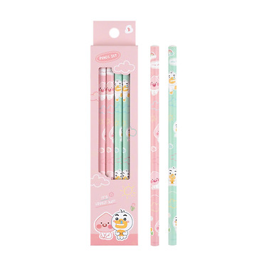 KAKAO FRIENDS - Lovely 4 Crayon Set Little Apeach&Tube