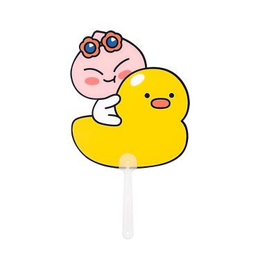 Tube PP Apeach Hand Fan