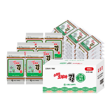 [톡딜] 소문난오부자 재래도시락김5g 54봉 (17,900원/무료)