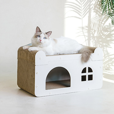 고양이 스크래쳐 2단 숨숨집 하우스 분리형