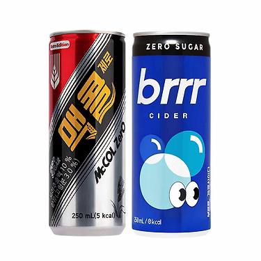 맥콜 제로 + 부르르 제로사이다 250ml X 각30캔