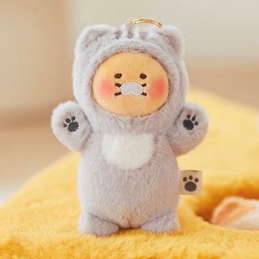 KAKAO FRIENDS - Chunsik Porte-cles Peluche Gris Chunsik