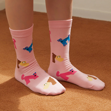 KAKAO FRIENDS - XFriends Chaussettes(Rose) Chunsik