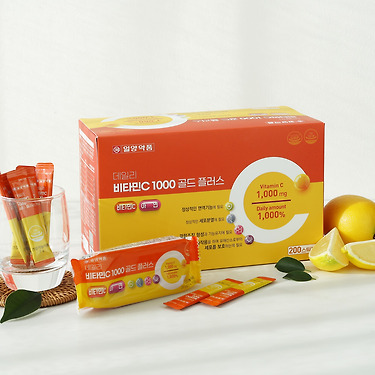 [톡딜] 일양약품 데일리 비타민C 1000 골드플러스 200포 (17,900원/무료)