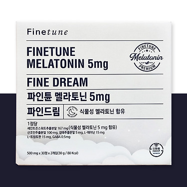 파인튠 멜라토닌 5mg 파인드림 60정 (2개월분) / 식물성 멜라토…