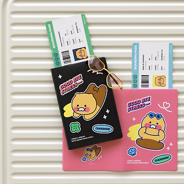 KAKAO FRIENDS - Chunsik Etui Passeport Noir