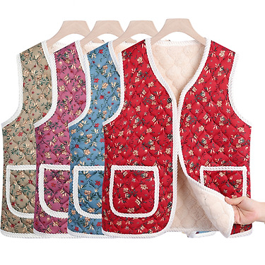 레트로 김장 꽃조끼 4컬러 2장