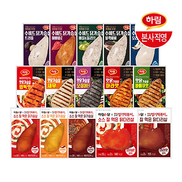 하림 수비드 냉장 닭가슴살 블랙페퍼 100g 12팩