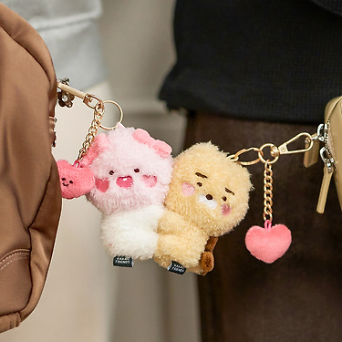 KAKAO FRIENDS - Aimant Porte-cles Peluche Set Little Ryan & Little Apeach