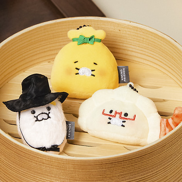 KAKAO FRIENDS - Porte-cles Peluche 3P Set Chunsik