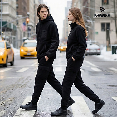 케이스위스 기모 후리스 아노락+조거팬츠 세트