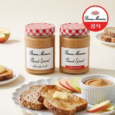 본마망 피넛 스프레드 325g 2종 2통