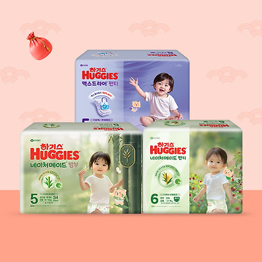 하기스 기저귀 맥스드라이 팬티형 2팩+2팩 (116장)