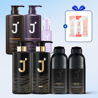 제이숲 프로패셔널 클리닉 샴푸 500g 2개 / 새치염색 300g 2개