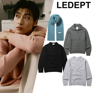 르뎁트 캐시미어 블렌딩 하찌 라운드 니트 풀오버