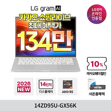 LG AI 그램 14ZD95U-GX56K