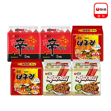 농심라면 신라면/너구리/짜파게티 30개