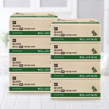 모나리자 뽑아쓰는 대나무 밤부 키친타올 100매 8입