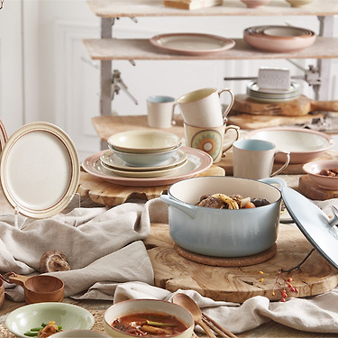 헤리티지 밥/국 공기 림드보울 플레이트