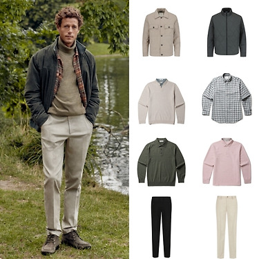 올젠 사이드 밴딩 치노팬츠