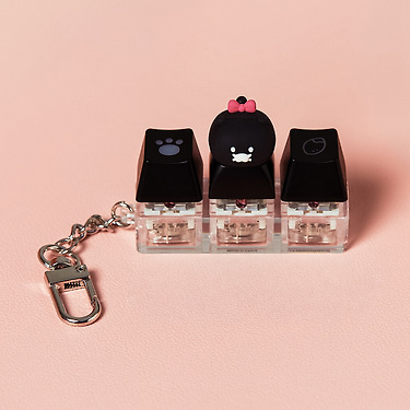 Black LEDCasquette Figurine Keychain Chunsik