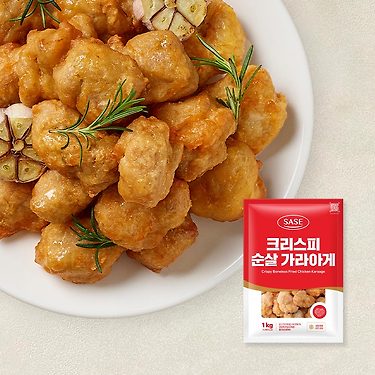 [톡딜] 사세 크리스피 순살 가라아게 1kg x 3팩 (27,800원/무료)