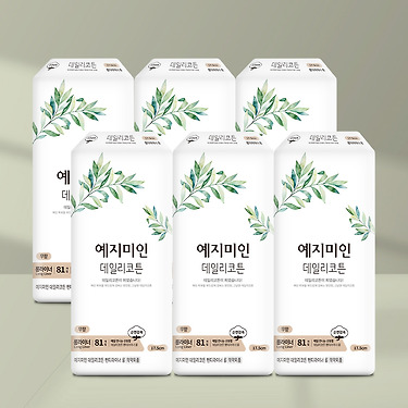 데일리코튼 롱 팬티라이너 81P x 6팩