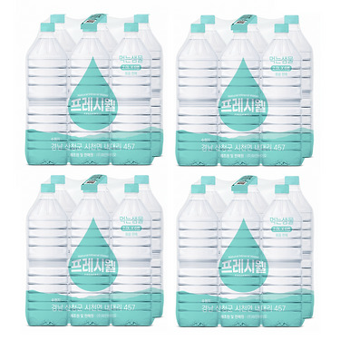 [톡딜] 프레시웰 생수 2L X 24병 (11,900원/무료)