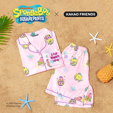 KAKAO FRIENDS - SpongeBobXFriends Femme Pyjama Friends