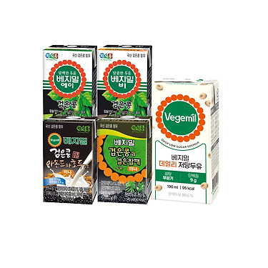 [톡딜] [카카오톡] 베지밀 미니 검은콩 아몬드와호두/검은참깨 등 145ml 48팩 (26,900원/무료)