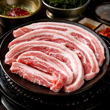 [톡딜] 듀록 삼겹살 1cm 구이용 500g x 2팩 총 1kg (19,400/무료)