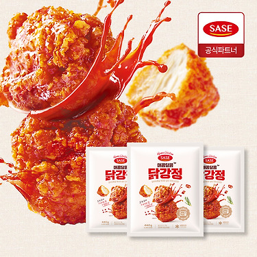 [톡딜] 사세 매콤달콤 닭강정 440g 3봉 (16,900원/무료)