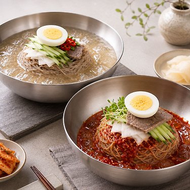 [톡딜] 옥구촌한우 메밀냉면 2kg(10인분) 물냉/비냉 5인분씩 (12,900원/무료)