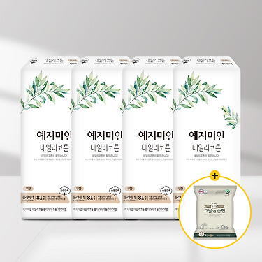 [톡딜] 데일리코튼 롱 팬티라이너 81Px4팩 (14,880원/무배)