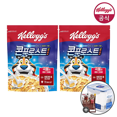 [톡딜] [카카오톡] 켈로그 콘푸로스트 시리얼 2개 + 락앤락 용기 + 첵스 쿠키앤크림 30g (9,870원/무료)