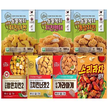 동물복지 우리쌀 치킨 500g 1+1 외 치킨너겟2 팝콘치킨 가라아게 모음 | 톡딜