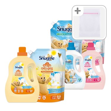 [톡딜] 스너글 초고농축 섬유유연제 실내건조 허거블선샤인 2L+2.6L+세탁망 (19,800원/무료)