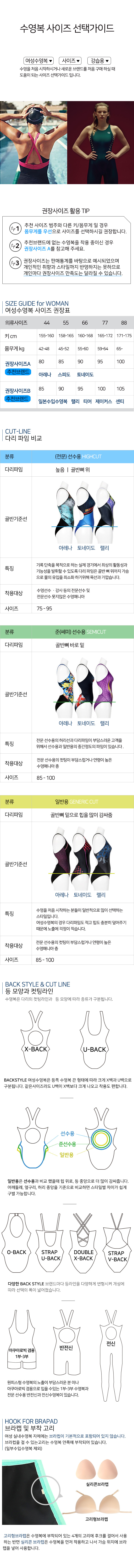 편한 여자 실내수영복 브랜드 아레나 스레드 블랙 여성 4부 5부 여자 반전신 여자반신 반신 | 톡딜