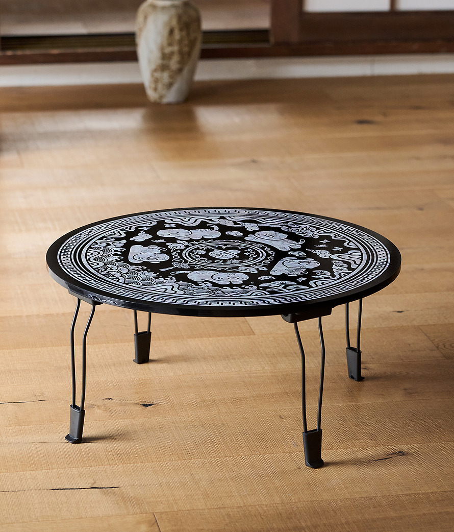 Mother-Of-Pearl Mini Table Yetnal Yetchun Mother-of-pearl Table - Kakao Friends