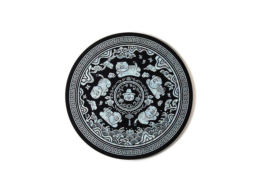 Mother-Of-Pearl Mini Table Yetnal Yetchun Mother-of-pearl Table - Kakao Friends