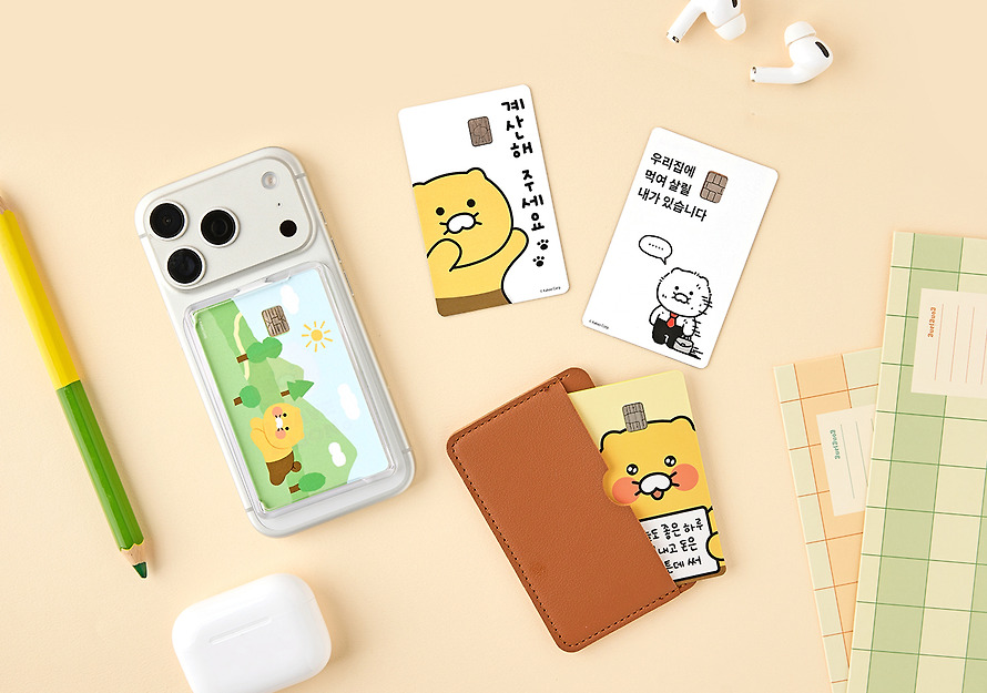 Card Cover Stickers Card Cover Pay Please Chunsik - Kakao Friends