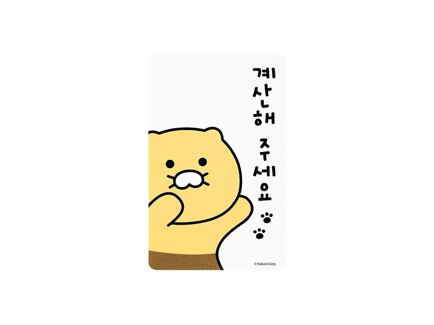 Card Cover Stickers Card Cover Pay Please Chunsik - Kakao Friends