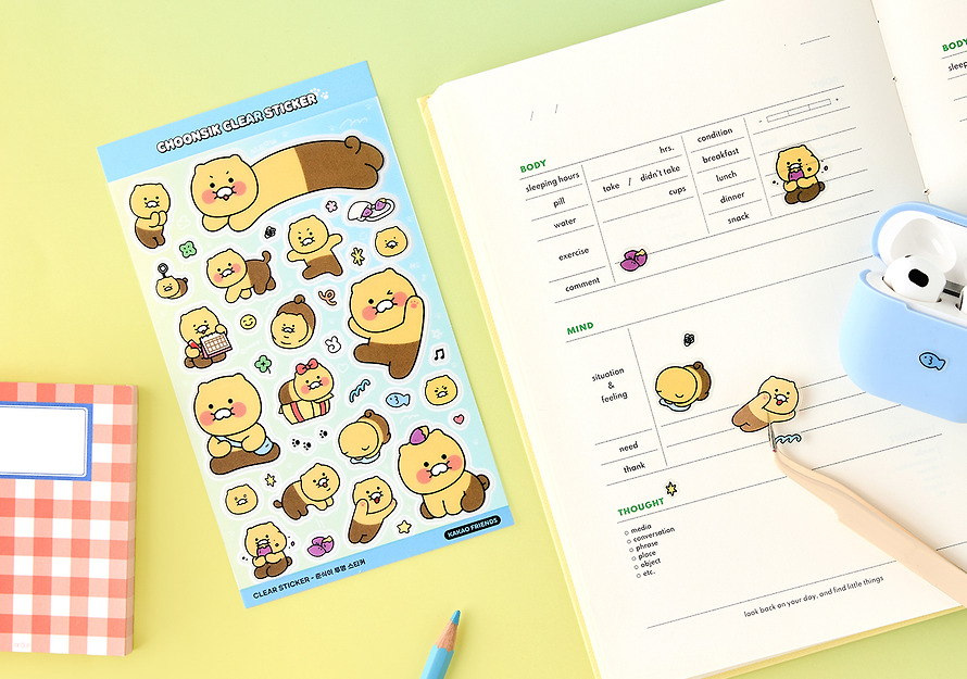 Clear Stickers Deco Clear Chunsik - Kakao Friends