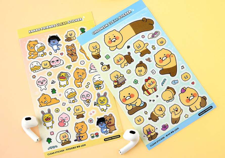 Clear Stickers Deco Clear Chunsik - Kakao Friends